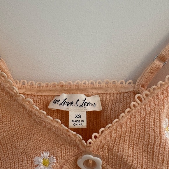 For Love and Lemons Knit Daisy Embroidered Top - XS - Picture 4 of 6